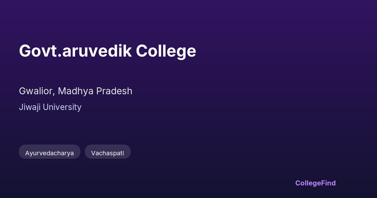 govt.aruvedik college