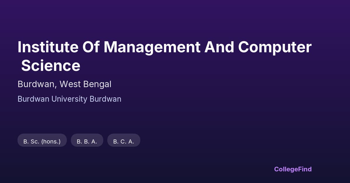 institute of management and computer science