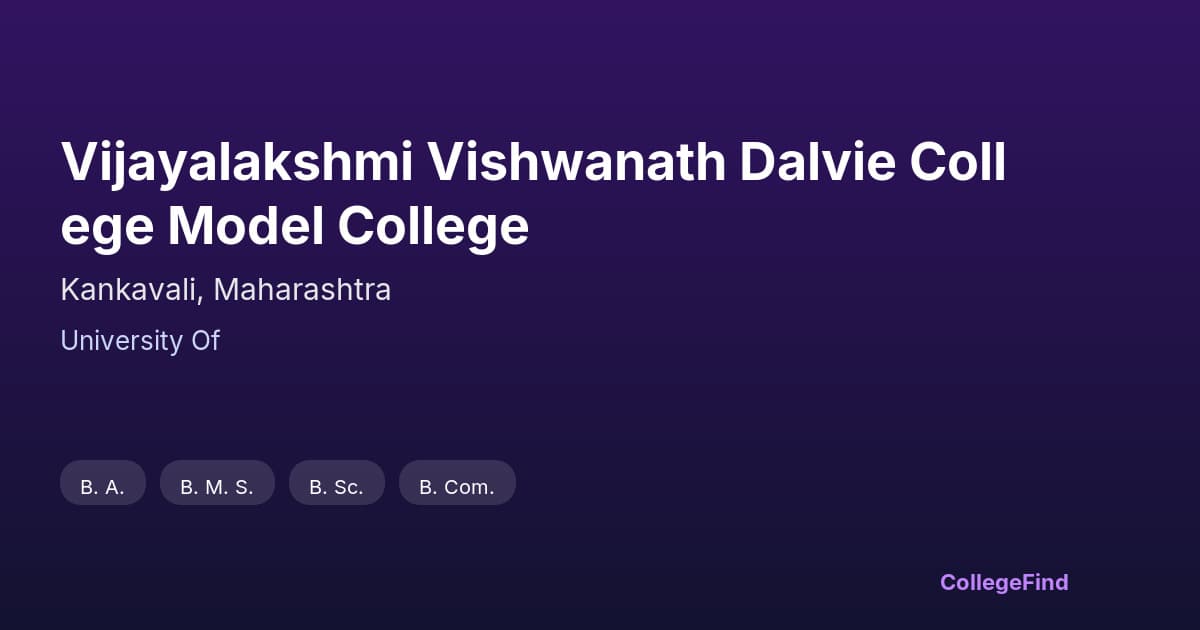 vijayalakshmi vishwanath dalvie college model college