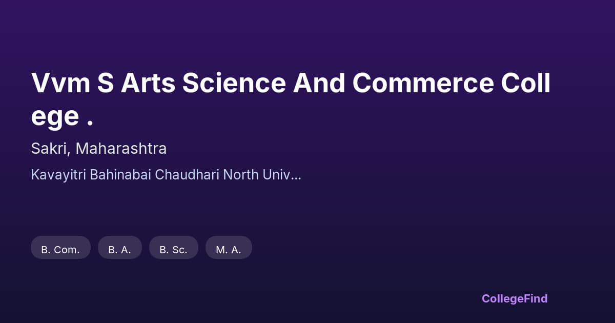 vvm s arts science and commerce college .