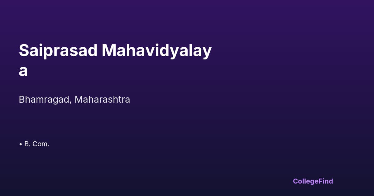 saiprasad mahavidyalaya