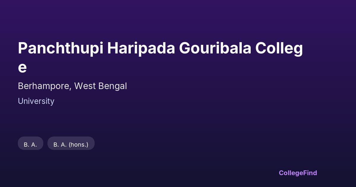 panchthupi haripada gouribala college