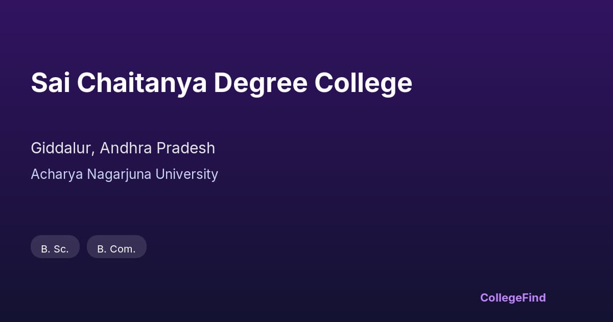 sai chaitanya degree college