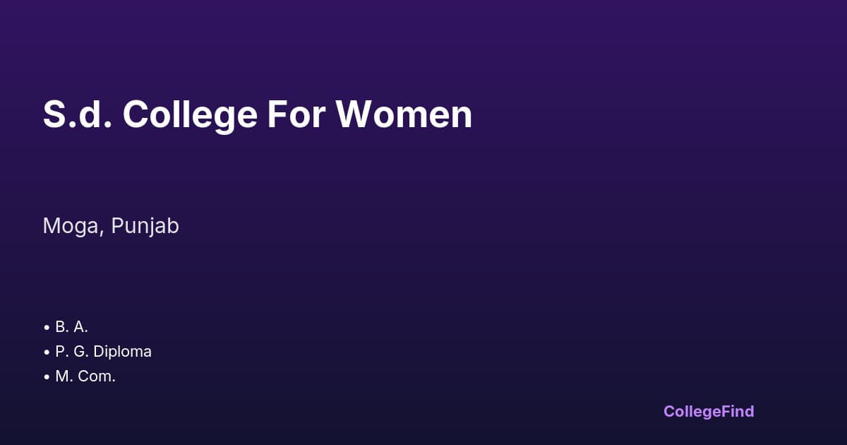 s.d. college for women