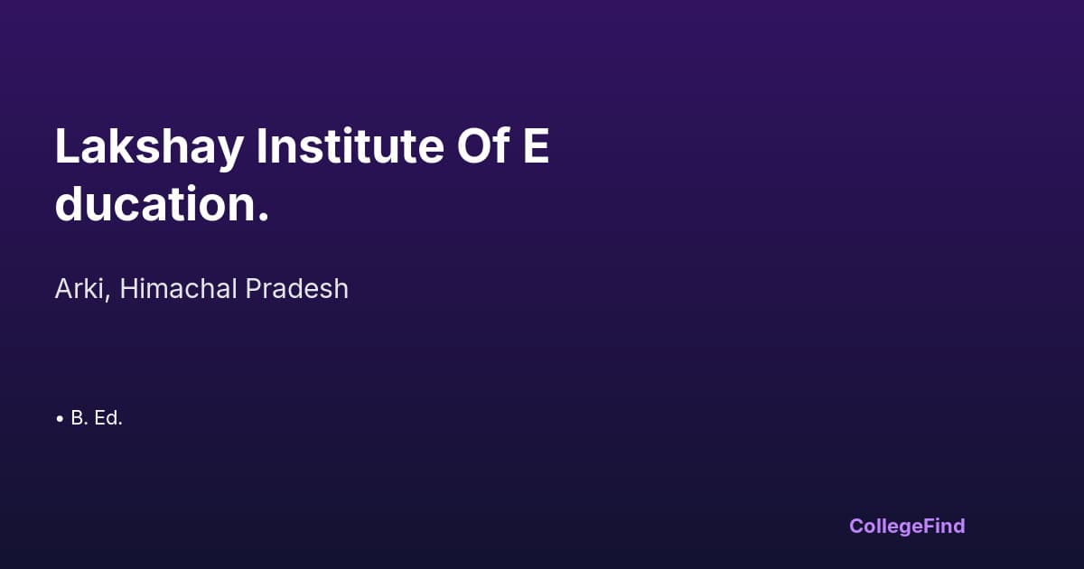 lakshay institute of education.