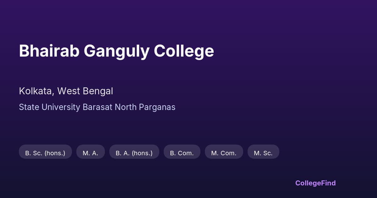 bhairab ganguly college