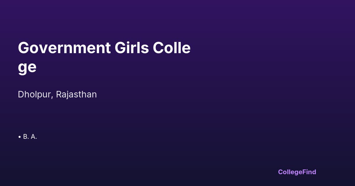 government girls college