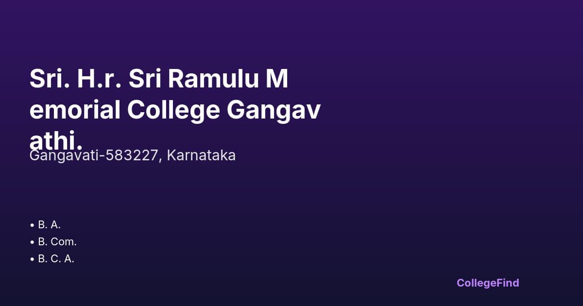 sri. h.r. sri ramulu memorial college gangavathi.