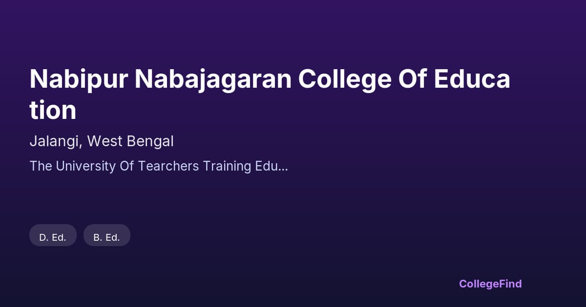 nabipur nabajagaran college of education