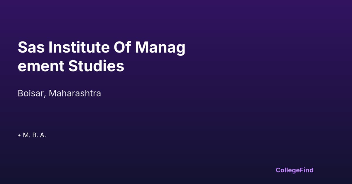 sas institute of management studies