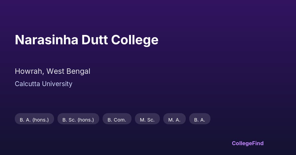 narasinha dutt college