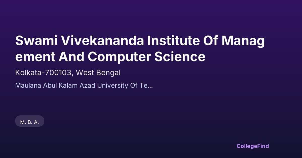 swami vivekananda institute of management and computer science
