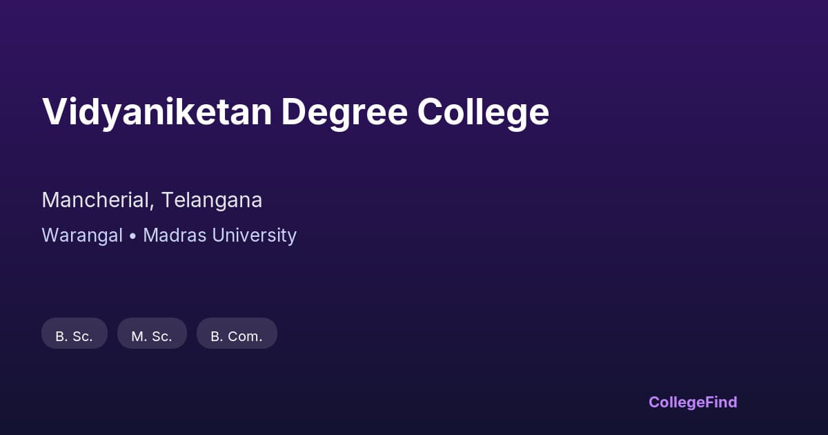 vidyaniketan degree college