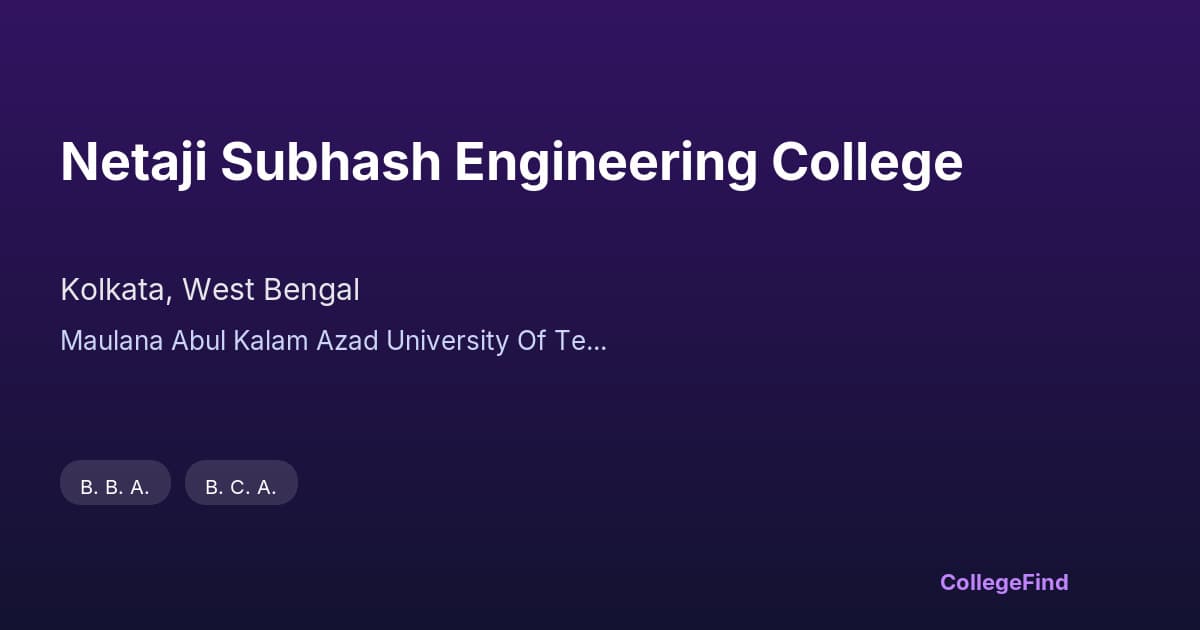 netaji subhash engineering college
