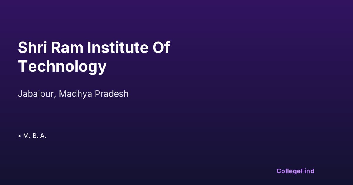 shri ram institute of technology